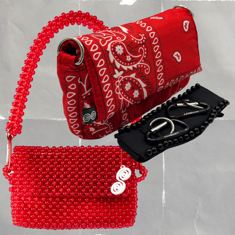 SUPER COMBO | GLOSSY RED + PAISLEY + BLACK