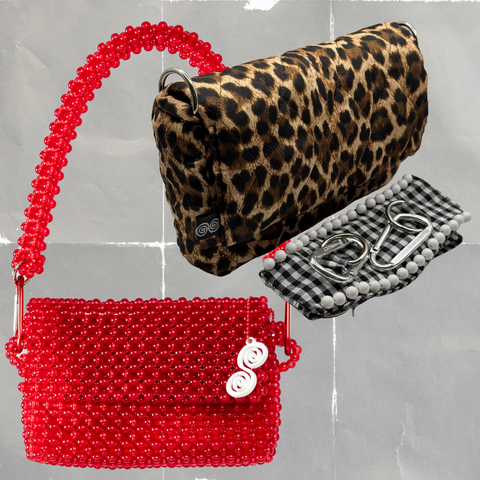SUPER COMBO | GLOSSY RED + PANTHER PUFFER + VICHY