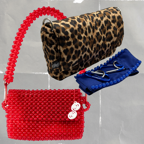 SUPER COMBO | GLOSSY RED + PANTHER PUFFER + BLUE