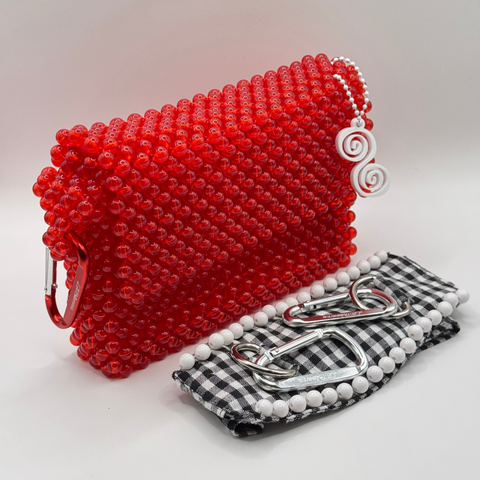 BAG+STRAP COMBO | GLOSSY RED & VICHY