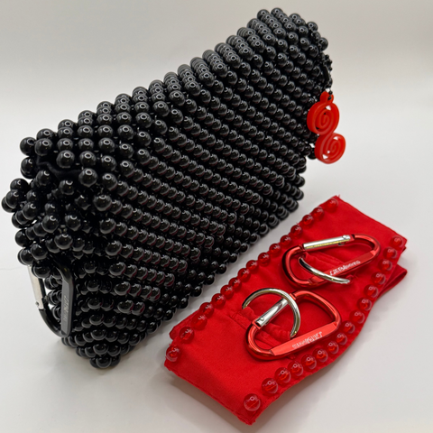 BAG+STRAP COMBO | BLACK & RED