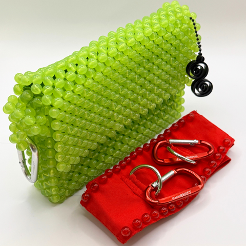 BAG+STRAP COMBO | GLOSSY LIME & RED