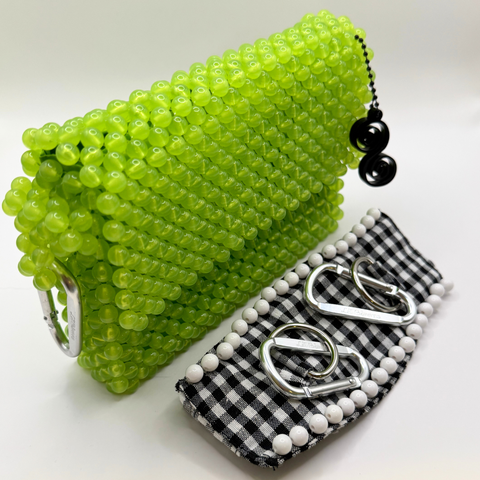 BAG+STRAP COMBO | GLOSSY LIME & VICHY