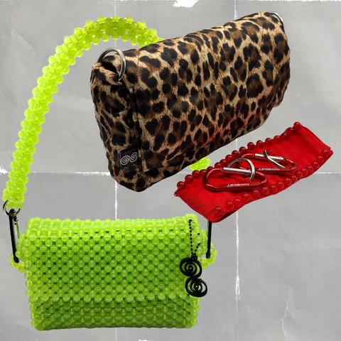 SUPER COMBO | GLOSSY LIME + PANTHER PUFFER + RED